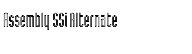 Assembly SSi Alternate font preview