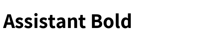 Assistant Bold font preview
