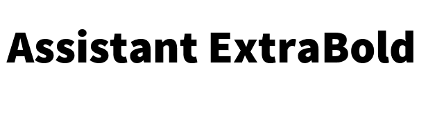 Assistant ExtraBold font preview