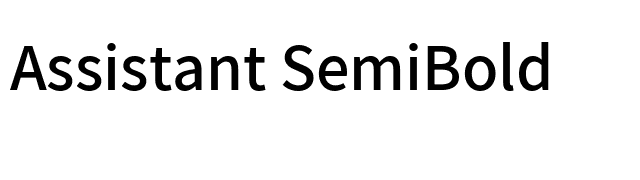 Assistant SemiBold font preview