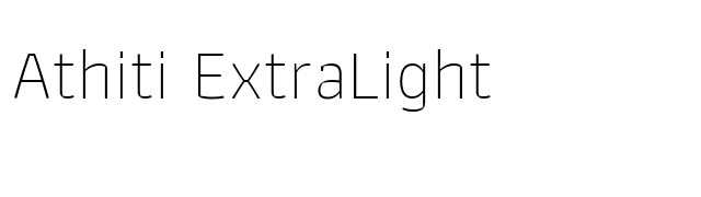 Athiti ExtraLight font preview