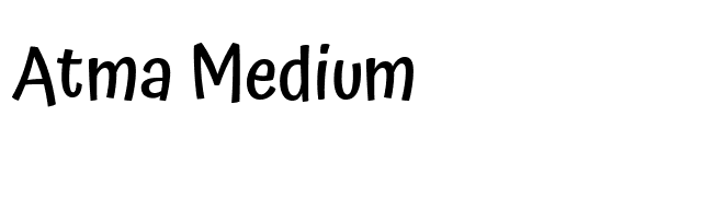 atma-medium font preview