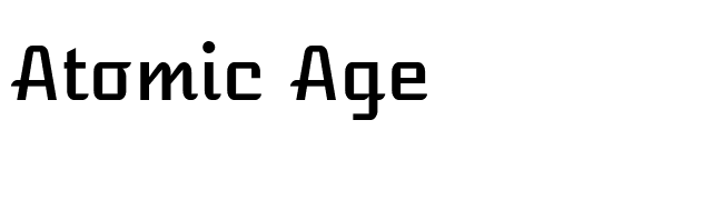 Atomic Age font preview