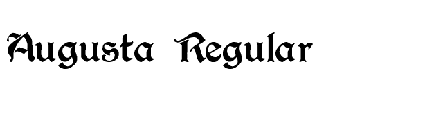 Augusta Regular font preview