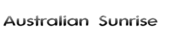 Australian Sunrise font preview