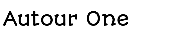Autour One font preview