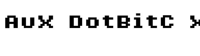 AuX DotBitC Xtra Bold font preview