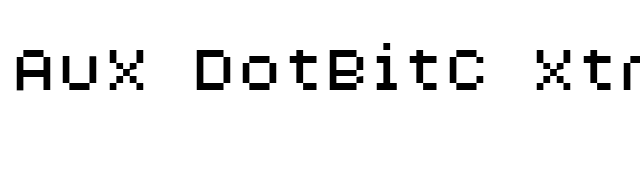 AuX DotBitC Xtra font preview