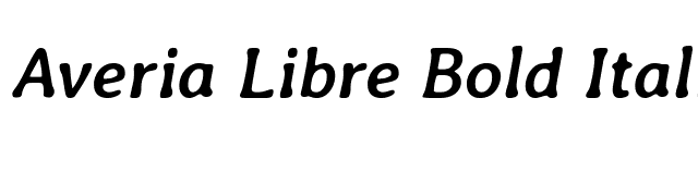 Averia Libre Bold Italic font preview