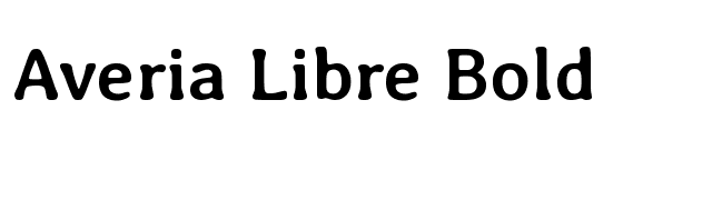 Averia Libre Bold font preview