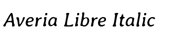 Averia Libre Italic font preview