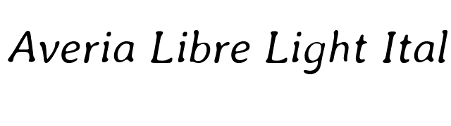 averia-libre-light-italic font preview