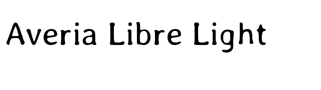 Averia Libre Light font preview