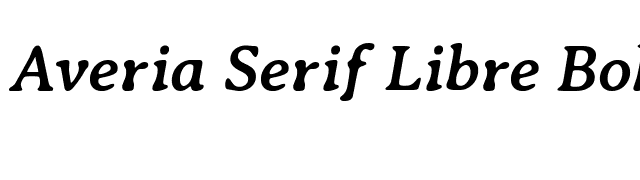 Averia Serif Libre Bold Italic font preview