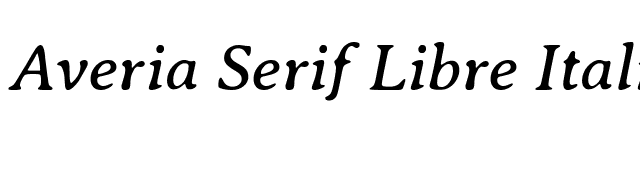 Averia Serif Libre Italic font preview