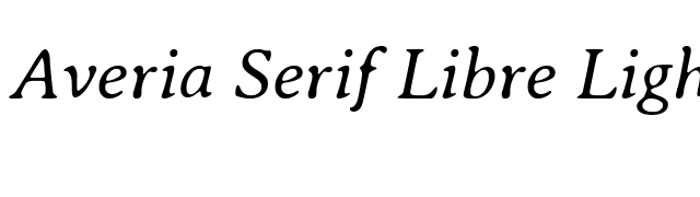 Averia Serif Libre Light Italic font preview