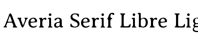 Averia Serif Libre Light font preview