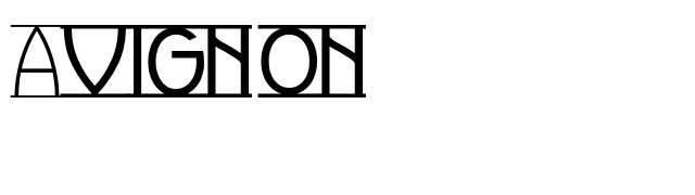 Avignon font preview
