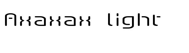 Axaxax light font preview