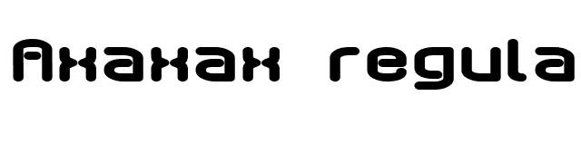 Axaxax regular font preview
