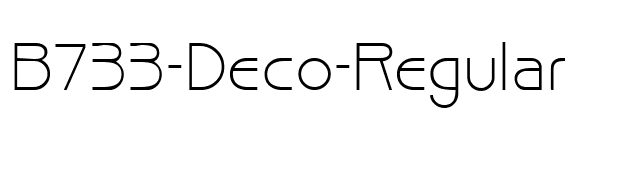 B733-Deco-Regular font preview