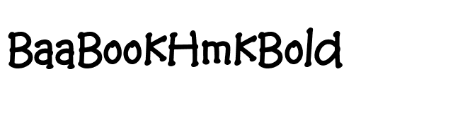 BaaBookHmkBold font preview