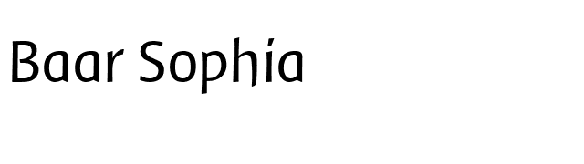 Baar Sophia font preview