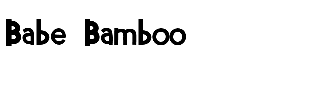 Babe Bamboo font preview