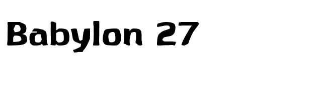 Babylon 27 font preview