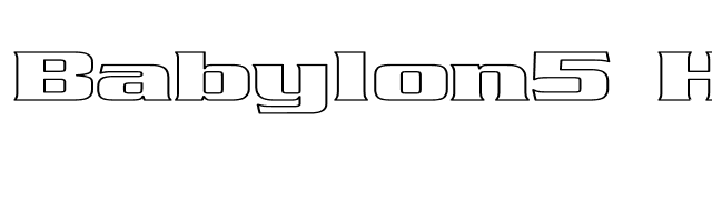 Babylon5 Hollow font preview