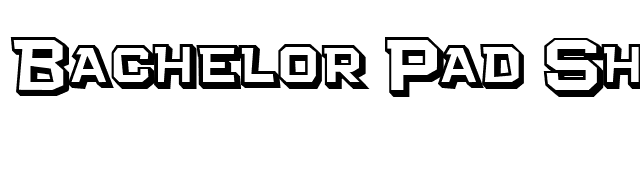 Bachelor Pad Shadow JL font preview