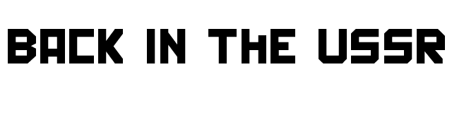Back In The USSR DL font preview