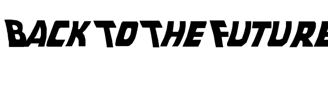 Back To The Future font preview