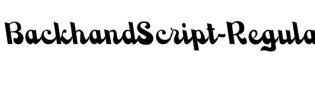 BackhandScript-Regular font preview