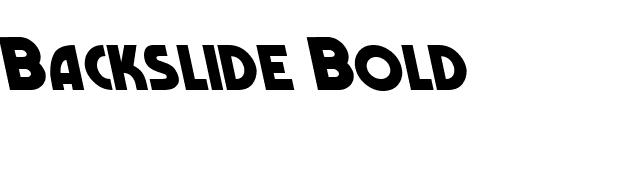 Backslide Bold font preview