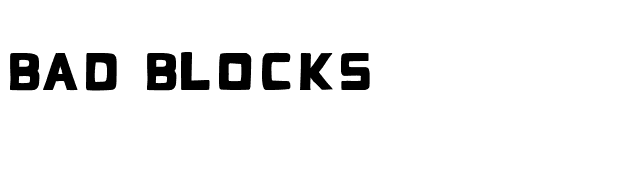 Bad Blocks font preview