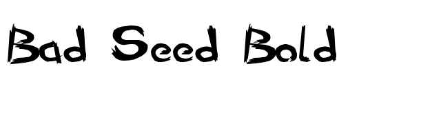 Bad Seed Bold font preview