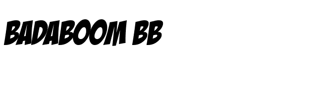 badaboom-bb font preview