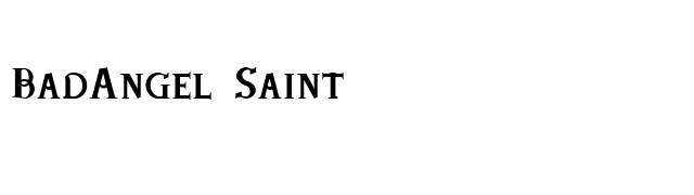 BadAngel Saint font preview