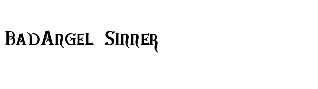 BadAngel Sinner font preview