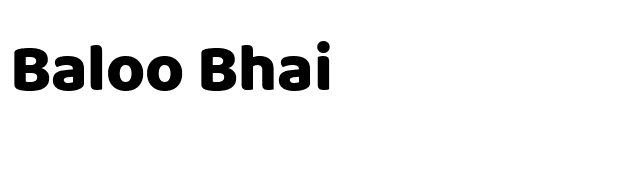 Baloo Bhai font preview