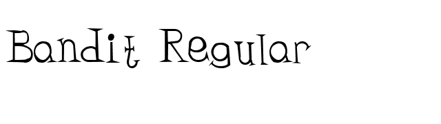 Bandit Regular font preview