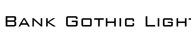 Bank Gothic Light font preview