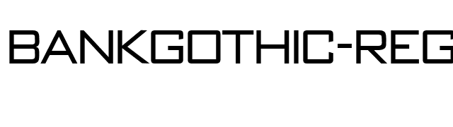 BankGothic-Regular font preview