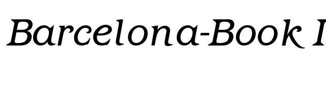 Barcelona-Book Italic font preview