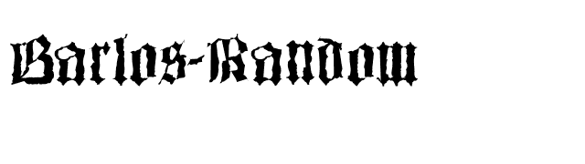 Barlos-Random font preview