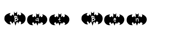 Bat Ben font preview