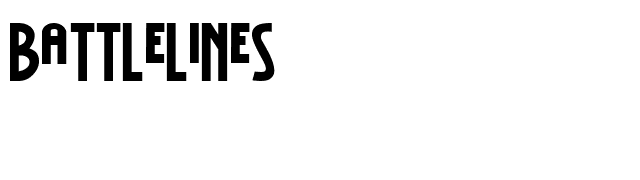 BattleLines font preview
