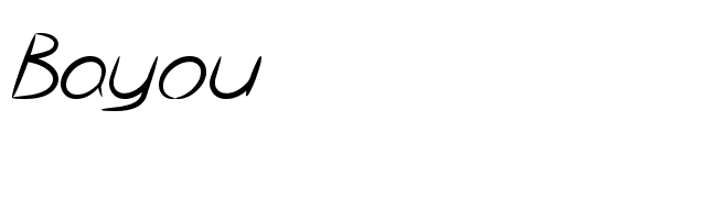 Bayou font preview