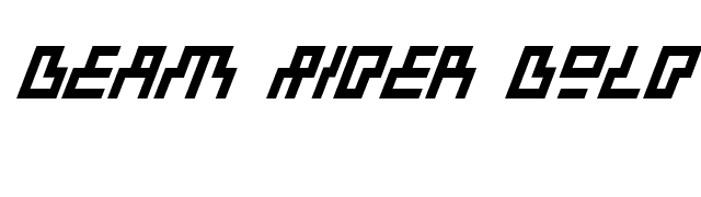 Beam Rider Bold Italic font preview